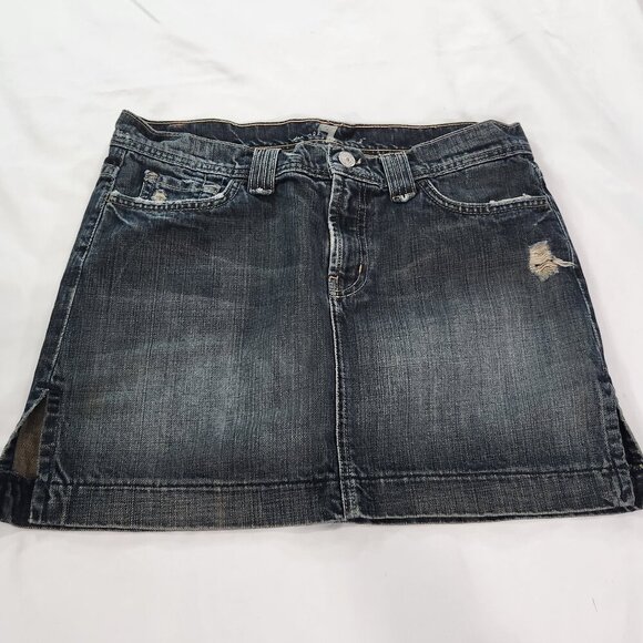 Seven for all Mankind denim jean skirt 30 mini - Picture 1 of 3